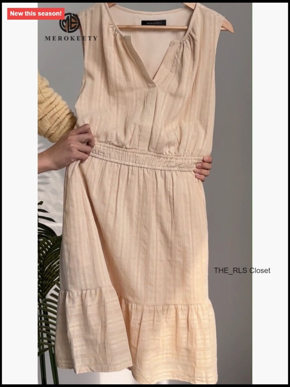Women's Summer Mini Sundress Sleeveless V Neck Flowy A Line Dress with Pockets - Picture 7 of 7